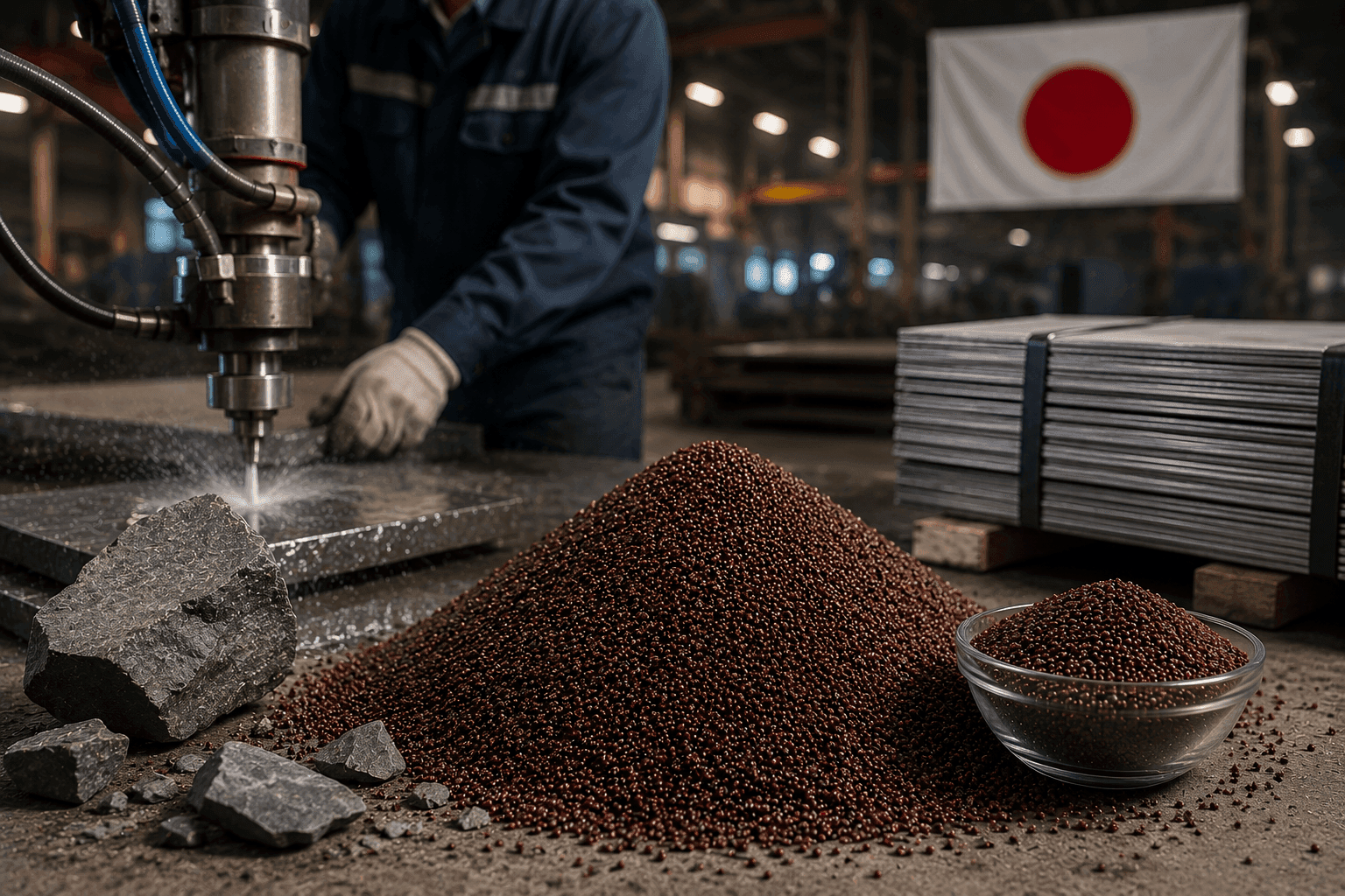 日本向けガーネット研磨材輸出業者